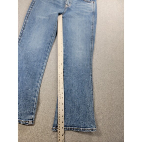 Old Navy Jeans Womens 6 30x25.5 Vintage Flare Cropp Blue High Rise Stretch Boho - Picture 2 of 12